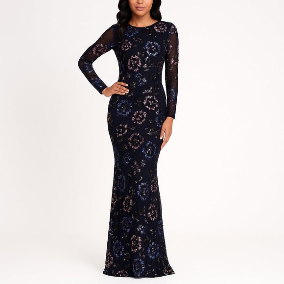 Betsy & Adam Dresses & Skirts - NWT Betsy Adam Sequins Cocktail Wedding Guest Formal Black Tie Mermaid Dress 6